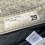 Rag and Bone Jeans Womens 29 Logan Mid-Rise Wide Leg Black Denim Baggy Distressed Photo 3