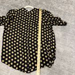DR2 for Daniel Rainn Black and Tan/Gold Polka Dot Women's Top Size M Photo 3