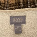 Vintage BASS heavy warm fleece zip up chore jacket barn coat size large tan hood Photo 14