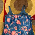 Adore Me NWT  Zoie Blue Floral Corset Top Bustier Removable Garter Straps Size 0X Photo 1