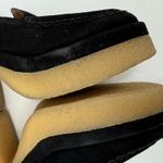 Marc Fisher Lina Shoes Size 9.5 Platform Loafer Black Suede Chunky Rubber Heel Photo 6