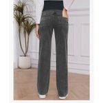 fitglam Women's Maternity Jeans Straight Leg Relaxed Fit Over Belly Pregnancy Gray Size XL Photo 2