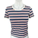 H&M Divided Multicolor Striped Crewneck Short Sleeve Casual Tee T shirt Top Sz S Photo 0