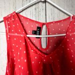 A Byer A.Byer Women's Lightweight Flowy Gauze Polka Dot Sleeveless Blouse Sz L Photo 7