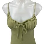 Princess Polly  Green Waffle Knit Sleeveless Cami Camisole Mini Tank Dress Size 6 Photo 2