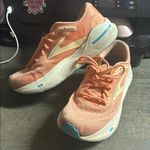 Brooks Ghost Max running shoes in a Papaya/Apricot/Blue Women’s 9B Photo 1