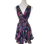 Diane von Furstenberg DVF Silk Wrap Dress Sz 6 Multicolor Abstract Whimsigoth Purple Photo 8