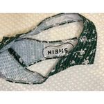 SheIn Bikini Bottom Women’s L Green Floral Print Smocked Bikini Bottom OC3A Photo 3