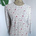 Croft & Barrow Cardinal Print Blouse Top Photo 0