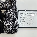 Laura Ashley  Black White‎ Animal Print Vest Puffy Designer Stripe Womens Large Photo 12