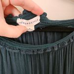 Aeropostale  Blouse Top Off Shoulder Tie Front Long Sleeve Deep Green Casual Photo 7