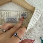 HONORS MISSES Vintage 1980s Retro White Pink Flamingo Short Sleeve Sweater Top Multiple Photo 7