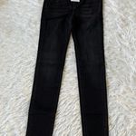 Stradivarius Tall super high waist black wash Women’s skinny jean size 00 Photo 2