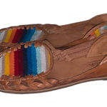 sbicca  Colorful Huarache Women’s Flats Leather Hand Woven 10 Photo 0