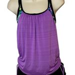 Gerry Purple Floral Racerback Tankini Top S Active Swim Style Photo 0