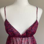 NWT Sheer Shirt Dress in Red Floral Size L Size L Photo 2