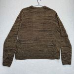 Chico's  Metallic‎ Knit Cardigan Tie Front Shrug Bronze Gold Sparkle Size 3 US XL Photo 3