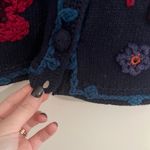 Erika Vintage Ramie Cotton Blend Crochet Floral Button Front Vest Cottagecore Photo 2