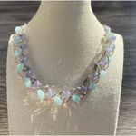 Vintage Marks & Spencer glass & Crystal Twisted Necklace M&S Necklace Sz 20” Purple Photo 6