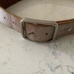 EXPRESS Y2K genuine leather belt brown and silver beaded with rhinestones Sz 8 Photo 1