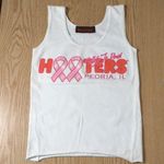 Hooters Bin 6 Girl Worn Uniform Pink Ribbon Breast Cancer Aware Tank Peoria XS Photo 0