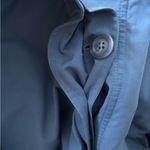 VTG L.L. Bean Traveler Belted Rain Trench Coat Dusty Blue Sz M Pockets Mid Calf Size M Photo 7
