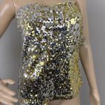Fredrick's of Hollywood Gold & Silver Sequin Tube Top Medium NWT Glam Photo 10