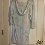 Beach Break Blue Tye Dye Swim Cover Up or Mini Dress Sz Small White Photo 3