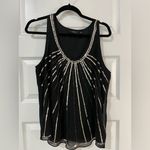 Apt. 9  Black and Silver Gold Sequin Sleeveless Tank Top Sz L Photo 7