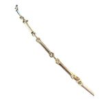 INC International Concepts Gold Tone White Tassel Necklace Rhinestones Adjustabl Photo 3