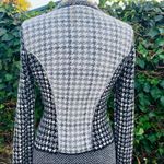 BCBGMAXAZRIA Women Luxury Monaco Houndstooth V-Neck Sweater Dress Size XS Photo 6