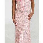 Princess Polly  The Veronica Satin Floral Midi Dress Spaghetti Strap V Neck Sz 10 Photo 1