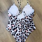 Adreamly Adorable Pink & Black One Piece Swimsuit with Adjustable Straps (L) EUC Size L Photo 2