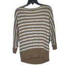 New York & Company Knitted Sweater Shrug Striped 3/4 Sleeve Women Size Large NWT Tan Photo 7