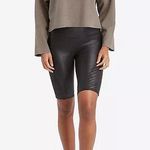 Spanx Faux-Leather Moto Bike Shorts Size Small Photo 1