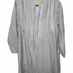 Roller Rabbit ‎ Linen Dress Striped Black White XS Photo 0