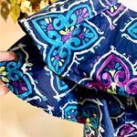 Natori Josie  One-Shoulder Ruffle Peplum Mini Dress Colorful Print Size 6💛 Photo 6