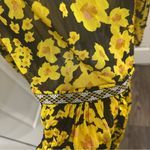 Free People  Not Your‎ Baby Floral Mini Dress XS Black Yellow Photo 3