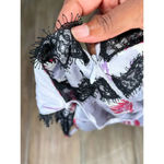 Morgan Lane  Bambi Jumpsuit Silk Floral Wide Leg y2k Lacey SIZE S Photo 4