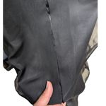 Vtg 1960s Black Layered Chiffon Silver Metallic Trim Empire Waist Maxi Dress 8 Photo 3