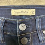 Unpublished Anthropology Jeans Womens Size 24 Dark High Rise Skinny Button Fly Photo 2