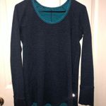 Lululemon  Reversible Stripe‎ Green Blue Sweater Top Photo 2