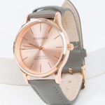 NWT Monroe Classique Wrist Watch in Sunburst Solerose Gray Photo 0