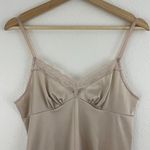 Vanity Fair Vintage Champange Beige Lace Trim Spaghetti Strap Camisole Top Photo 1