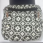 Petunia Pickle Bottom Boxy Backpack Diaper Bag Black White Woven Print Boho Photo 5
