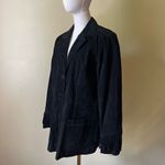 Vintage 70s Style Genuine Leather Fringe Jacket Black Suede Western Boho Large Photo 7
