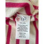 Talbots Pink Cream Striped Mock Neck Long Sleeve Top Heart Patch Eyelet Trim LP Photo 7