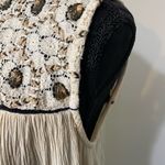 ZARA #156  cream loose beaded sleeveless top Photo 3