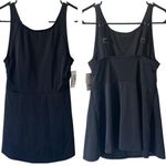NEW LAND'S END Adjustable Flutter Tankini Top Size XS Black Sporty Modest Photo 0