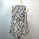 ZARA Black/White Jacquard Leopard Cheetah Print sleeveless V Neck Size S Photo 5